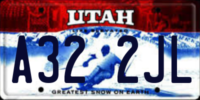 UT license plate A322JL