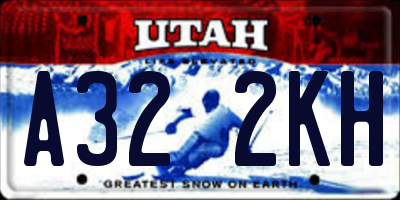 UT license plate A322KH