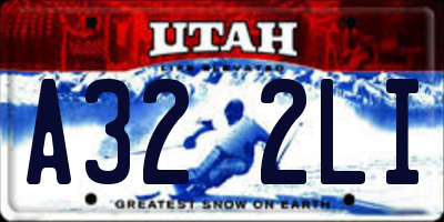 UT license plate A322LI