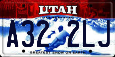 UT license plate A322LJ
