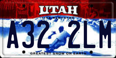 UT license plate A322LM