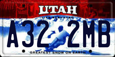 UT license plate A322MB