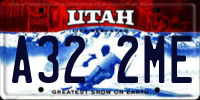 UT license plate A322ME