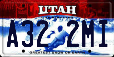 UT license plate A322MI