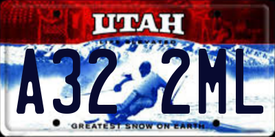 UT license plate A322ML