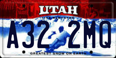 UT license plate A322MQ