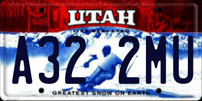 UT license plate A322MU