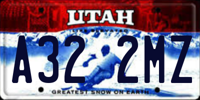 UT license plate A322MZ