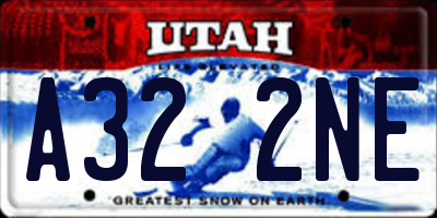 UT license plate A322NE