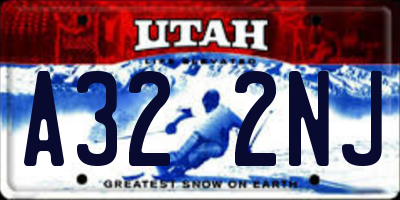 UT license plate A322NJ