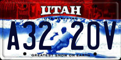 UT license plate A322OV
