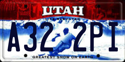 UT license plate A322PI