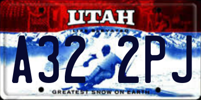 UT license plate A322PJ