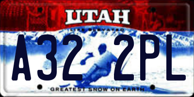 UT license plate A322PL