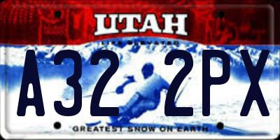 UT license plate A322PX