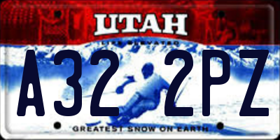 UT license plate A322PZ