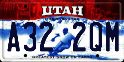 UT license plate A322QM
