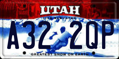 UT license plate A322QP