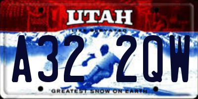 UT license plate A322QW