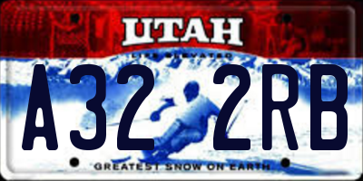UT license plate A322RB