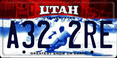 UT license plate A322RE