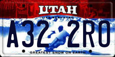 UT license plate A322RO