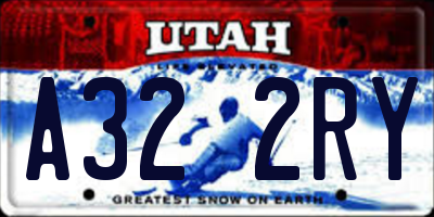 UT license plate A322RY
