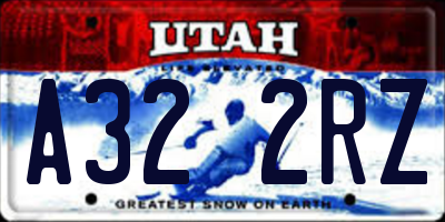 UT license plate A322RZ