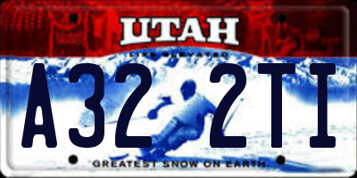 UT license plate A322TI