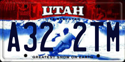 UT license plate A322TM