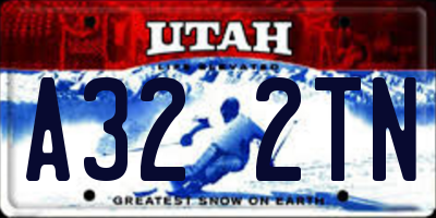 UT license plate A322TN