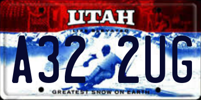 UT license plate A322UG