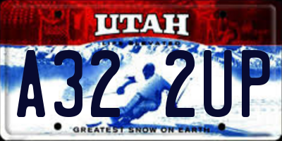 UT license plate A322UP