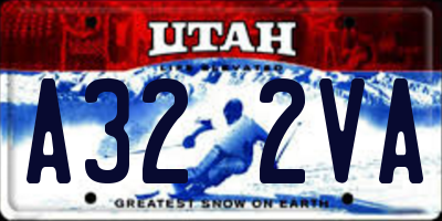 UT license plate A322VA