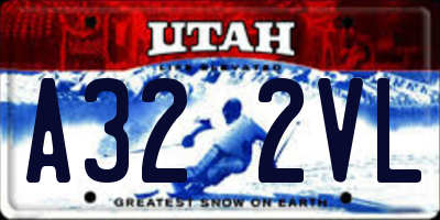 UT license plate A322VL