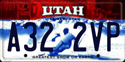 UT license plate A322VP