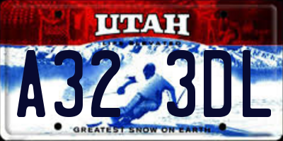 UT license plate A323DL