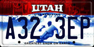 UT license plate A323EP