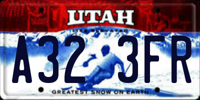 UT license plate A323FR