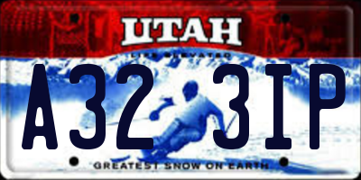 UT license plate A323IP