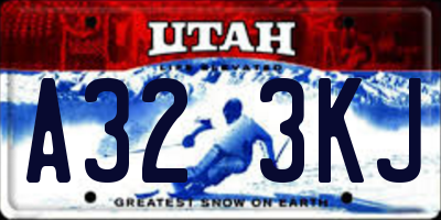 UT license plate A323KJ