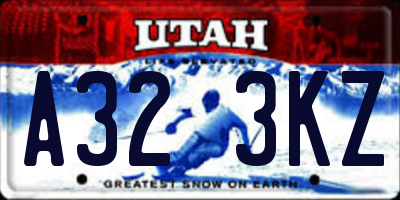 UT license plate A323KZ