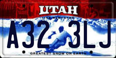 UT license plate A323LJ