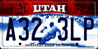 UT license plate A323LP