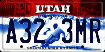 UT license plate A323MR