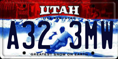 UT license plate A323MW