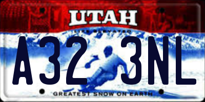 UT license plate A323NL