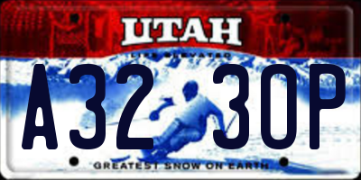 UT license plate A323OP