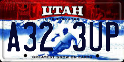 UT license plate A323UP