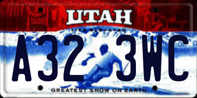 UT license plate A323WC